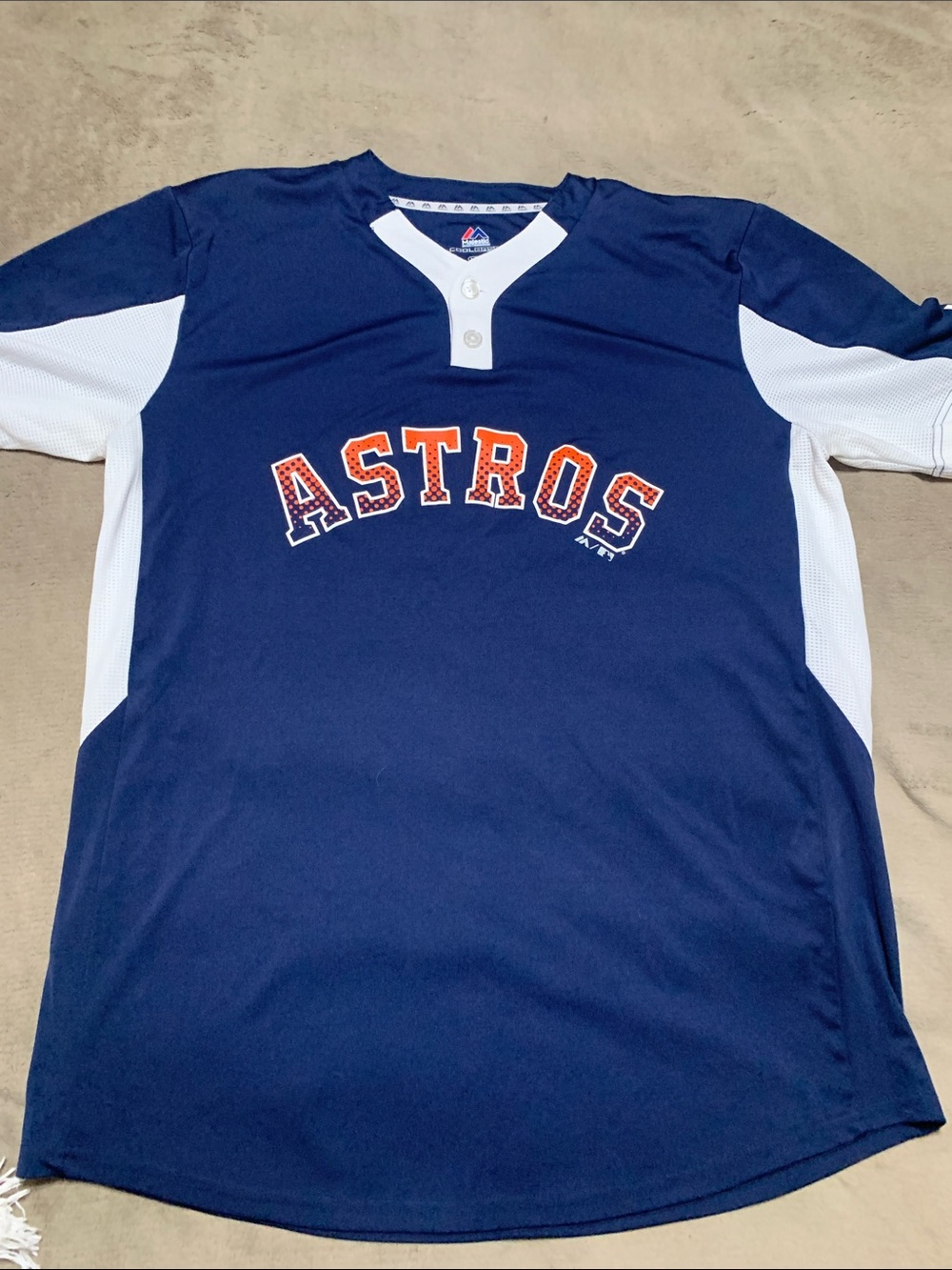 Majestic Houston Astros Coolbase Henley Pullover Jersey